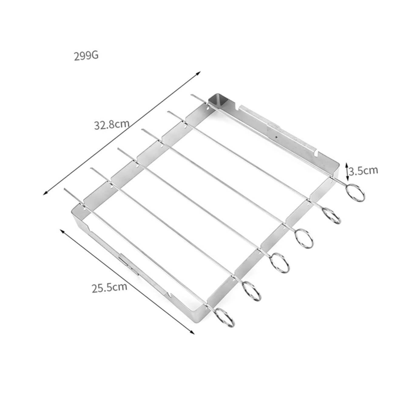 BESPORTBLE Portable BBQ Grill Stainless Steel Outdoor Grill Rack Skewer Holder Perfect for Camping