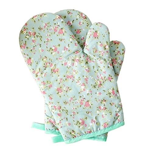 UHCPVHQQQ Guanti da Forno Guanti Anti-Alta Temperatura con Stampa in Cotone Guanti da Forno antiscottatura for microonde Guanti da Forno for Isolamento Termico Guanti(4)
