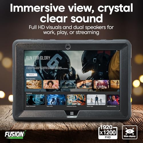 Image of Fusion5 10.1 inch Windows 11 Full HD Rugged Tablet PC - Intel 13th Gen - FWIN232 PRO N5 Ultra Slim Windows Tablet Computer - 8GB RAM, 512GB SSD, 10 Inch, 5G WiFi, HD Webcam, Micro HDMI, Expandable Storage
