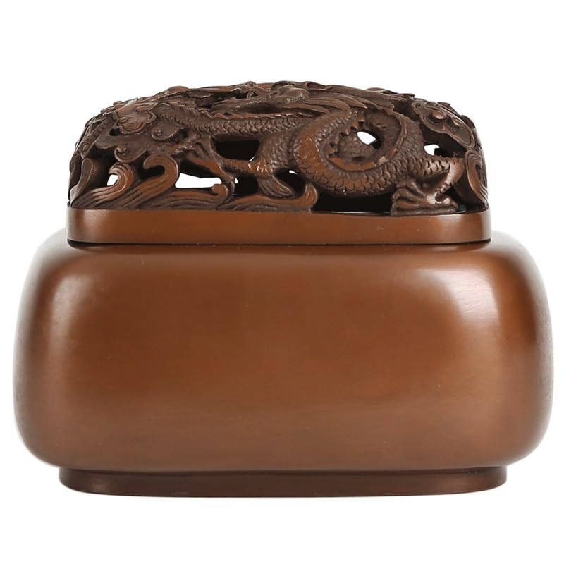 Quemador de Incienso Porta Conos, Quemador de Incienso reflujo Cobre, Cascada aromaterapia, 10x8,5x8cm
