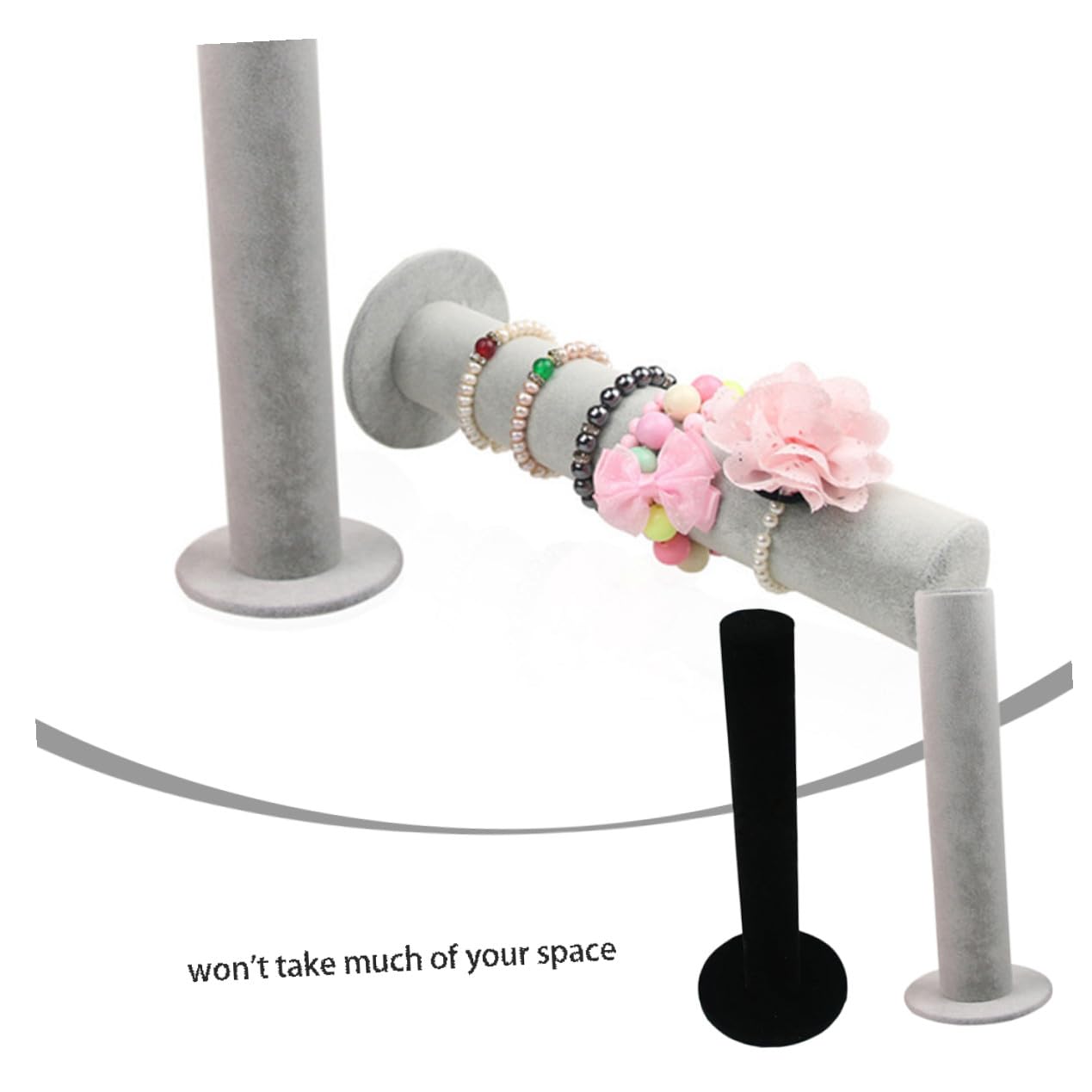 UKCOCO 2 piezas Soporte Vertical para Joyas Exhibidor de Brazaletes y Pulseras con Base Estable Organizador Multifuncional para Accesorios y Diademas para Tocador y Mostrador