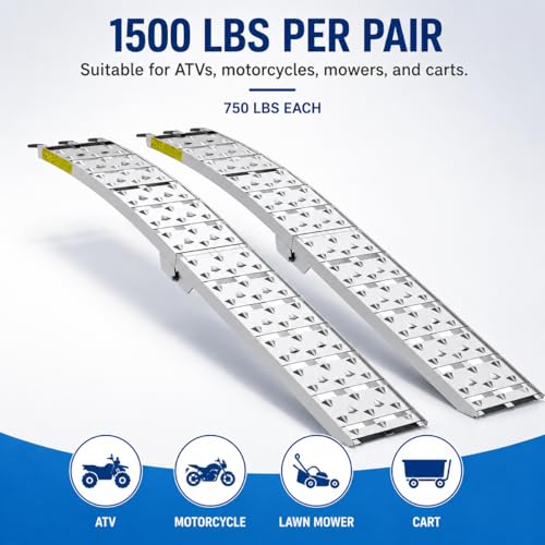 Rampas de Aluminio Plegables 7.5ft para Camión 1500 Lbs miniatura 4
