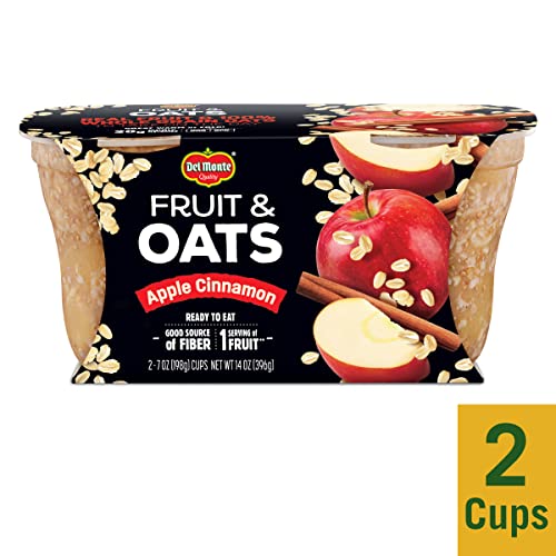 Del Monte Fruit & Oats Apple Cinnamon Fruit Cup Snacks, 2 Pack, 7 Oz #TOP1