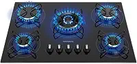 Cooktop a Gás, 5 Bocas, Mondial, Preto/Inox, Bivolt - CTG-03