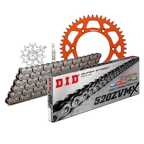 Kettensatz DID Alu 520ZVM-X / 118 Endlos orange für KTM EXC RACING SX Racing 200-525 ccm Bj. 2000-2013