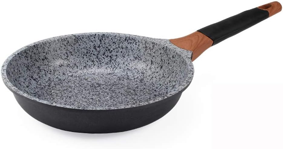 JT-Cookware 24cm Revestimiento Antiadherente sartén, Olla de Aluminio Forjado de la Crepe Pot Filete Cazo Sin Aceite Fumar Marihuana (Color : A)