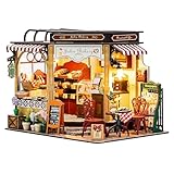Fsolis DIY Miniature House Kit -Tiny House Build Craft Kit for Adults Activity Mini House Diorama Kit with Furniture Hobbies for Women Teenagers (Julia Bakery)