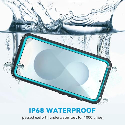 Image of Lanhiem for Samsung Galaxy S25+ Plus Case, IP68 Waterproof Dustproof Case with Built-in Screen Protector, Rugged Full Body Shockproof Protective Cover for Galaxy S25 Plus 6.7 Inch, Teal