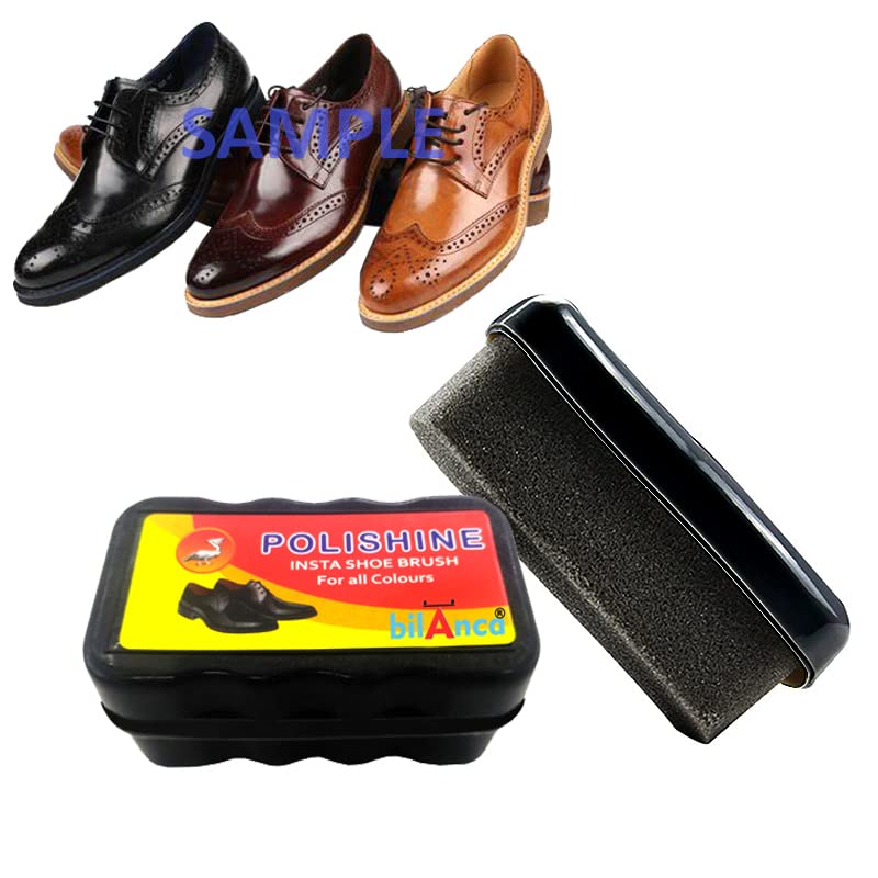 bilAnca Instant Shoe Shiner Polish Sponge Neutral Black Brown Natural Color Shoe Cleaner smooth leather shoes boots Chappals (BIG SHINER PROSHINE) (B09RVC6596) Amazon Price History, Amazon Price Tracker