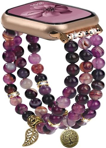 Beaded Apple Watch Band Compatible with Apple Watch Bands for Wom...