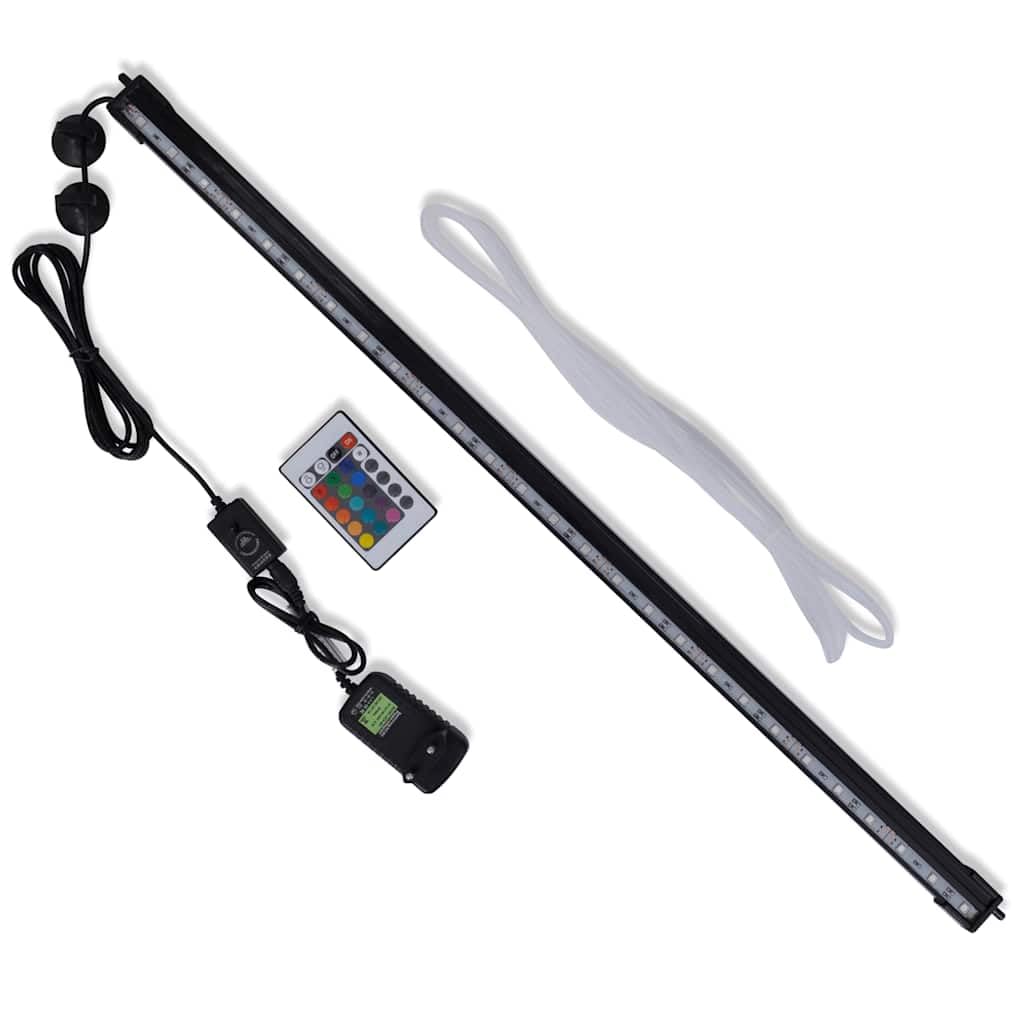 Lampe LED de Bulles d'aquarium RVB 71 cm éclairage Submersible avec télécommande, Tube Lumineux pour Bassin Eau Douce et mer, Rampe Lumineuse dimmable pour Plantes et Poissons