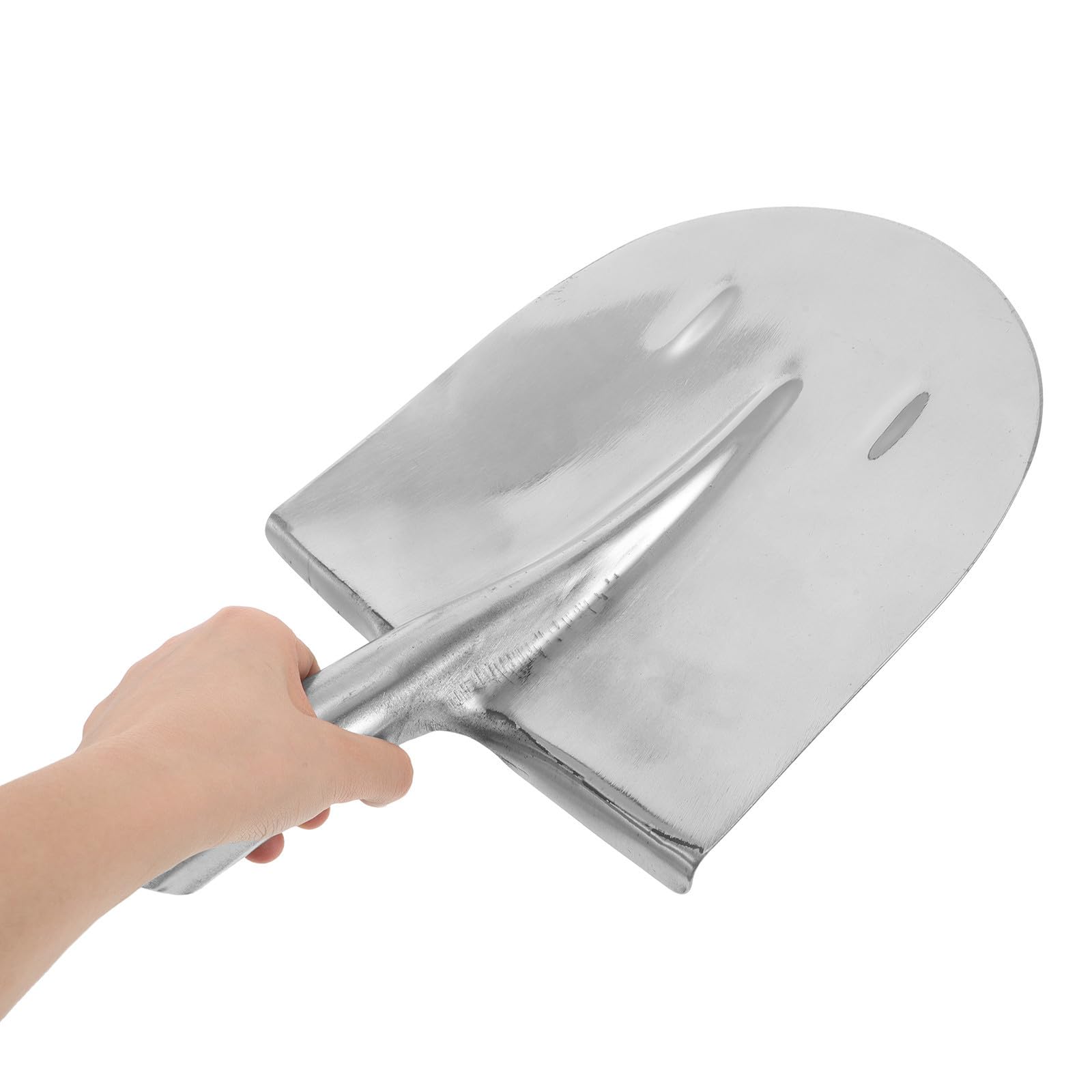 Toddmomy Pala de Acero para Jardinería y Borde Redondeado, Herramienta Resistente para Trabajar el Huerto y Excavar Suelo