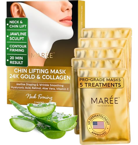 MAREE V Line Lifting Mask with 24K Gold – Deep Collagen Face Mask...