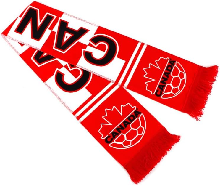 Animatrix Soccer Fan Scarf National Team Style Scarves for Cheering, Watch Parties, Tailgates-Fringe Ends