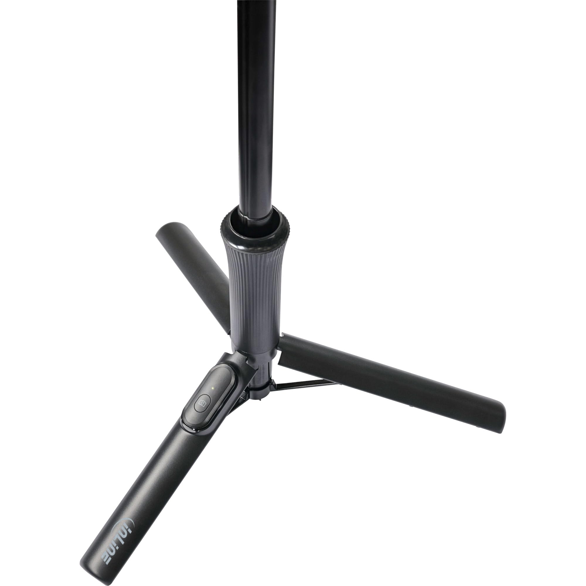 Inline 48091 Trépied magnétique pour téléphone Portable et Perche à Selfie pour Smartphones, Compatible Magsafe, déclencheur sans Fil Bluetooth, télescope, Noir, en Aluminium, 34,5-150 cm