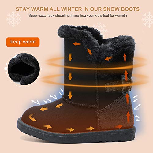 tombik Toddler Girls Warm Winter Snow Boots3