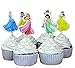 Princess, Snow White, Belle, Cinderella, Ariel Cupcake Toppers Picks (Set of 24)
