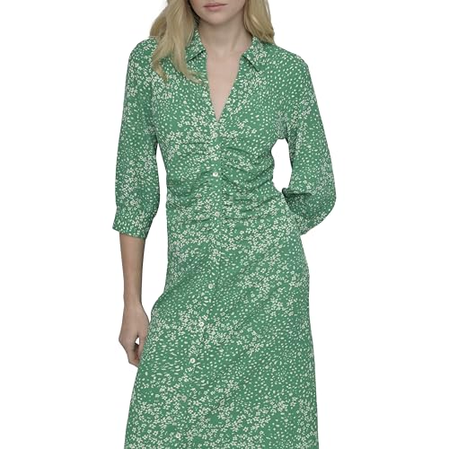 Image of DKNY Women's Long Sleeve Collared Midi Shirtdress