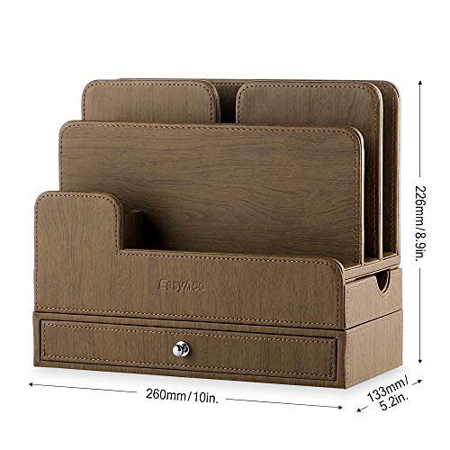 EasyAcc Charging Stations for RAVPower 60W 12A 6-Port Multiple Devices Double-Deck Docking Station Organizer for Anker USB Charger (Without Charger) for iPhone 11 Pro Cell Phones,Tablet,MacBook(Brown)