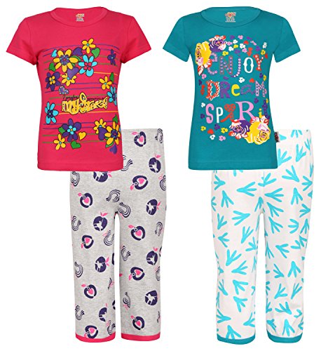 Image of SINI MINI Girls Printed Capri Set (Pack of 2)