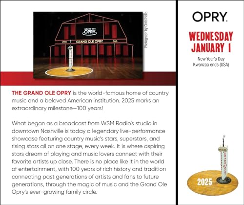 Grand Ole Opry 2025 Day-to-Day Calendar: Celebrating 100 Years of the Artists, Fans & Home of Country Music - Image 3