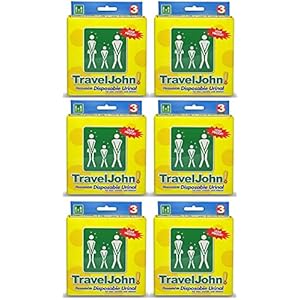 TravelJohn Wegwerp Urinal Bag – 6 x 3 pack (18 urinoirs)