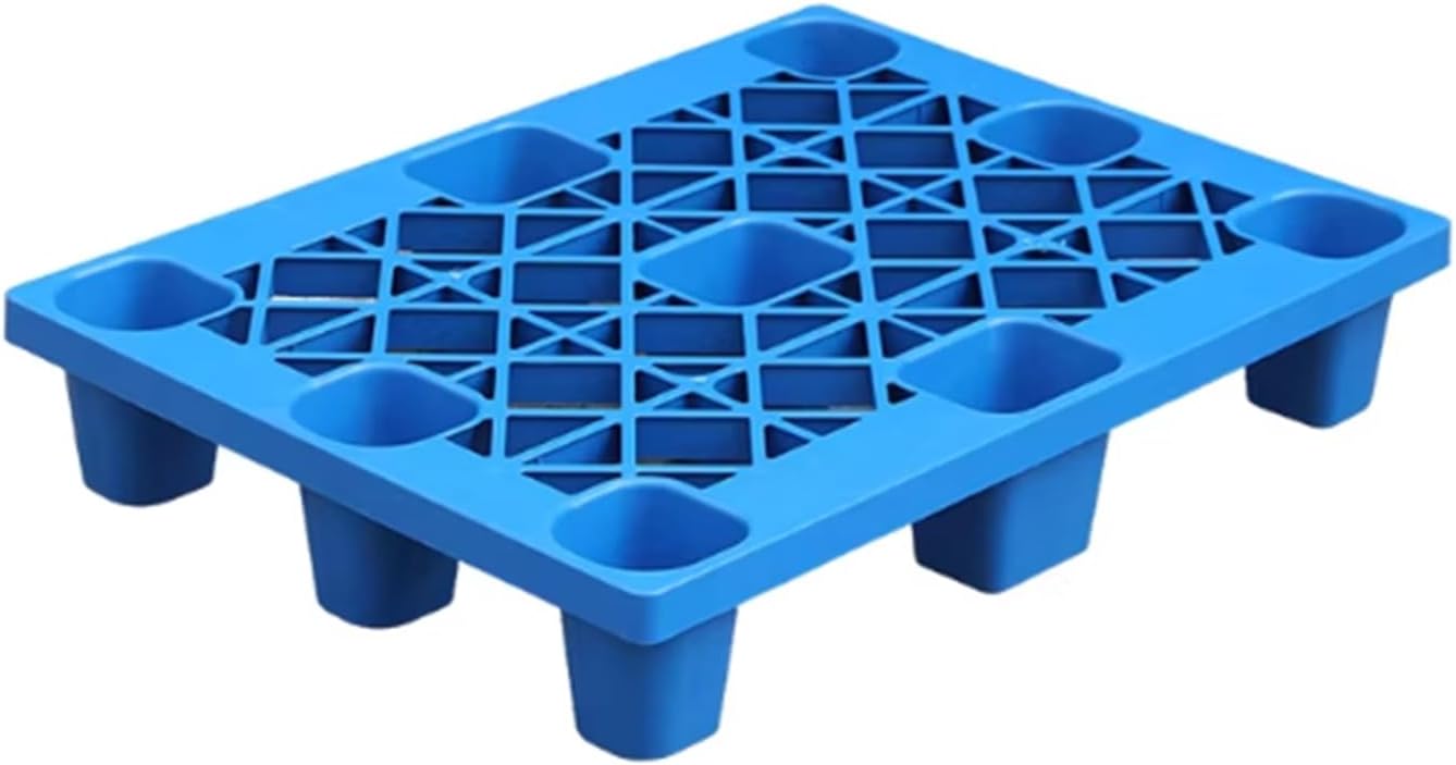 Plastic Pallet, Nestable Storage Safety Grid Pads with Forklift Entry, Supermarket Kitchen Warehouse Spliceable Breathable Grid Platform(90x90x14cm)