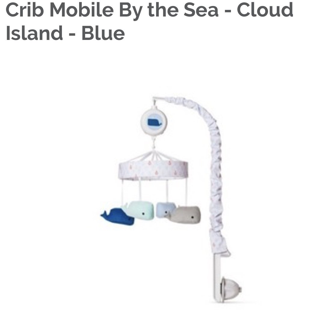 cloud island musical and white noise crib mobile
