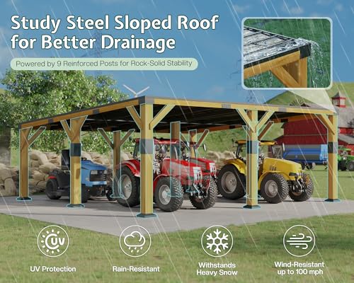 Jocisland Cedar Wood Carport