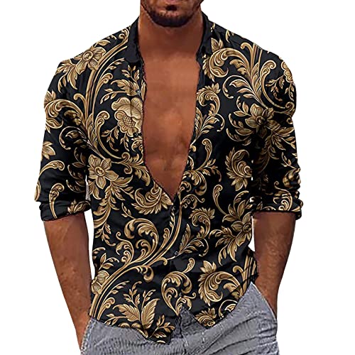 Chemise hawaïenne pour hommes à fleurs haut aloha décontracté