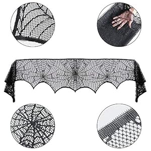 Halloweencobwebfireplacescarfblacklacespiderwebmantlescarfforhalloweenhomepartysupplies18x96inch Urban Country Home Decor Halloween cobweb fireplace scarf black lace spiderweb mantle scarf for halloween home party supplies 18 x 96 inch urban country home decor
