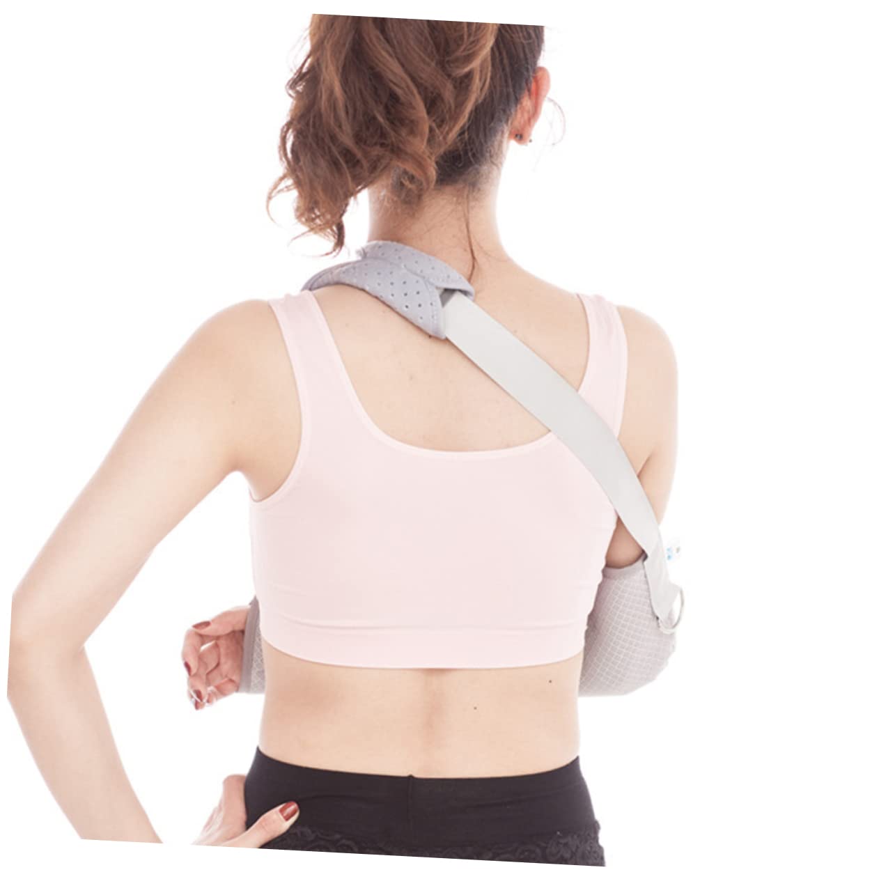 minkissy Djustable Forearm Support Brace Breathable Fracture Fixation Belt for Shoulder Arm Sling for Elbow Support Grey Size l