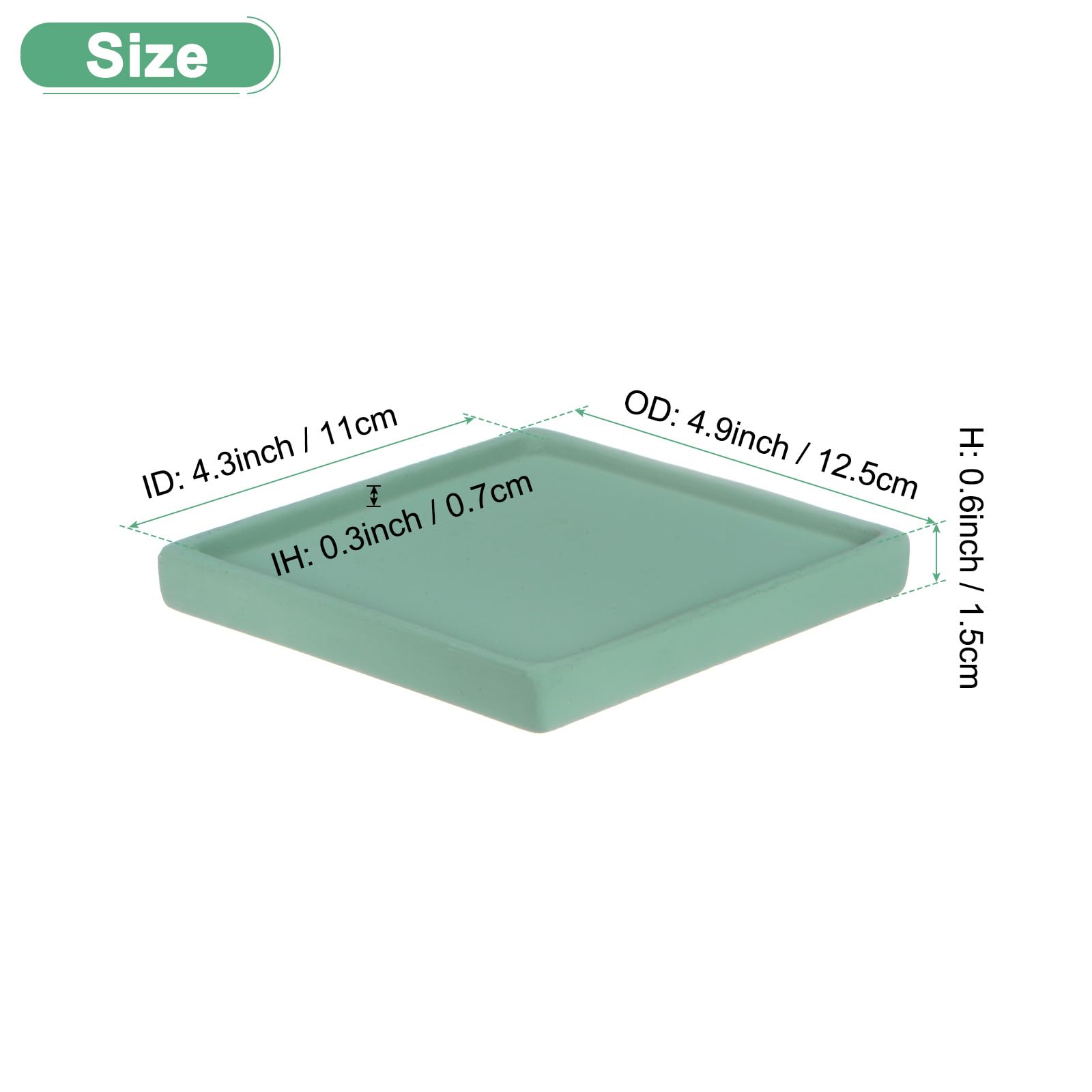 M METERXITY Ceramic Plant Saucer, 5 Inch Plant Water Catcher Tray - Image 2