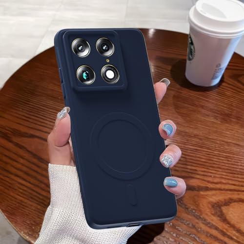 Image of Pikkme Back Cover for Motorola Moto Signature 5G Soft Matte Silicone Mag-Safe Design (Mag-Safe Not Support) Camera Protection | Slim Fit Bumper Cover (Blue)