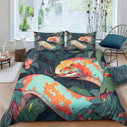 Parure de lit serpent microfibre de qualité supérieure avec fermeture éclair - 2