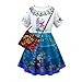 Uniqueunsame Mirabel Madrigal Cosplay Costume Princesse Magique Magicien Sorcière Robe Isabela Madrigal Cosplay Halloween Cosplay Anime Carnaval Costume Noël Cosplay Mirabel Robe et Sac Set DS20