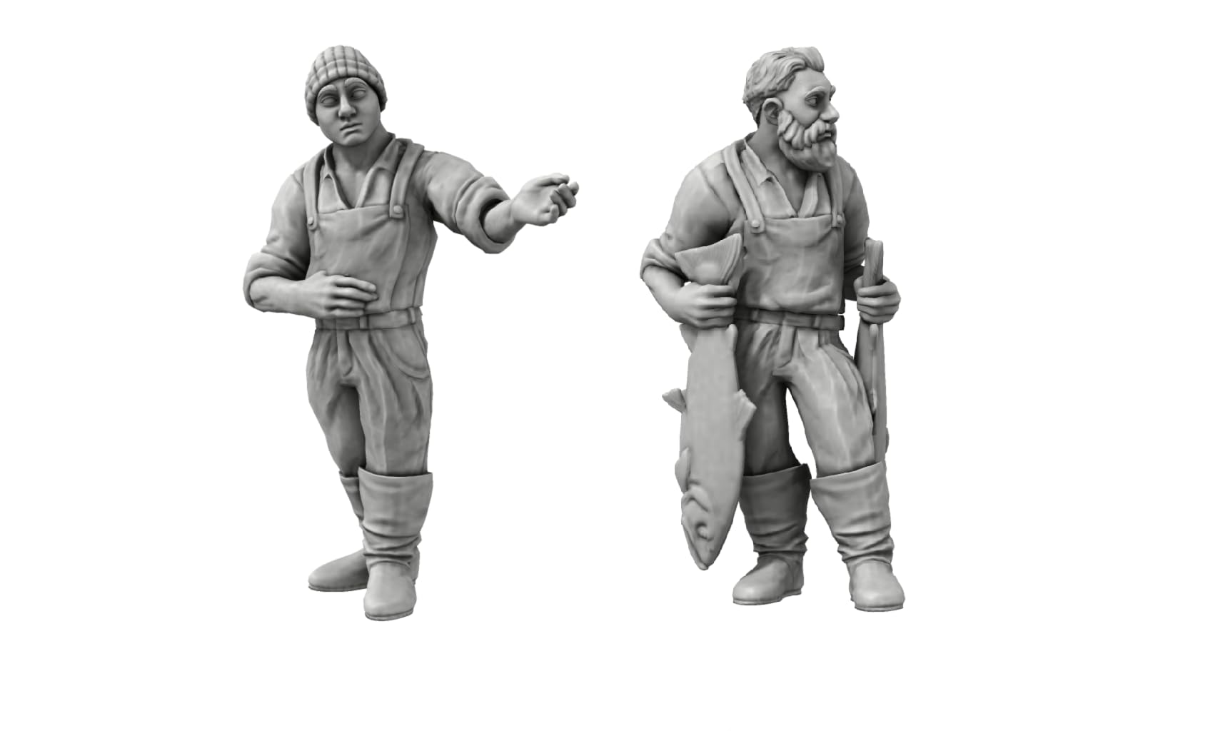 1:24 Model Sailors x 2 - Set 2 - Resin Fisherman Figurines for Model Ships  Highly Detailed 1/24 Crew for RC & Static Model Boats  Premium Quality Miniatures for Dioramas & Maritime Displays
