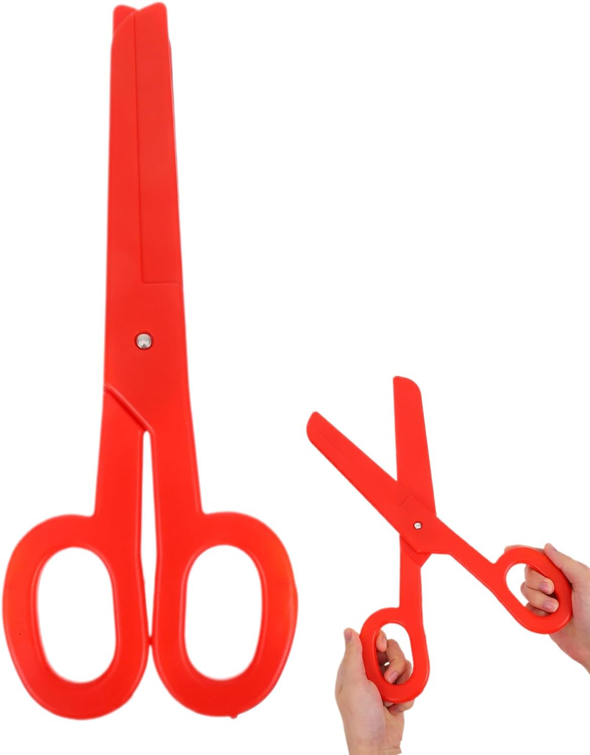 MAGICLULU Giant Clown Scissors Prop, Red Fake Shears for Cosplay
