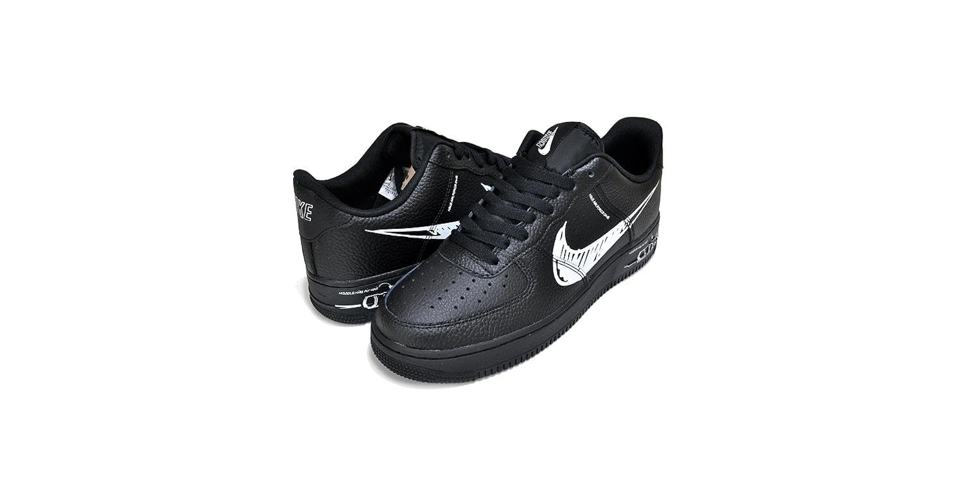 希少！NIKE ナイキ AIR FORCE1 Utility Sketch 黒 NIKE AIR FORCE1 LOW LV8 UTILITY SKETCH - メルカリ