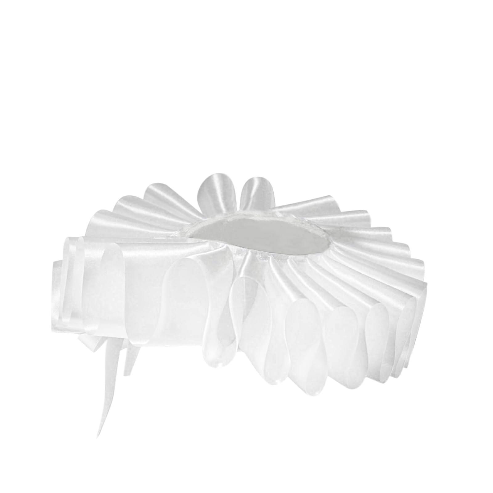Women's Vintage Ruffled Fake Collar Renaissance Elizabethan Ruffled Fake Collar Stage Performance False Neck Ruff Satin Clown Choker with Adjustable Ribbon Halloween Cosplay Costume Accessories - Image 4