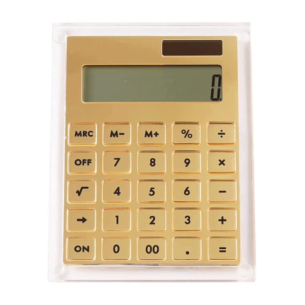 Calculadora de acrílico Transparente, calculadora de Escritorio de 12 dígitos, calculadora de Pantalla LCD para Oficina, hogar, Escuela
