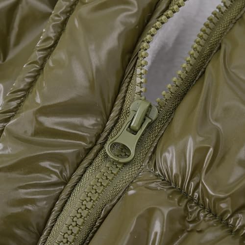 Image of Teen Kids Leather Puffer Jackets Winter Waterproof Fleece Lined Down Coats Boys Girls Padded Warm Quilted Outwear