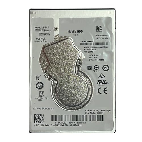 Image of 1TB Laptop HDD Compatible with Seagate [Form Factor - 2.5''-inch, Thickness - 7MM, RPM - 7200, Speed - up to 6Gb /s] | 365 Days Replacement Warranty
