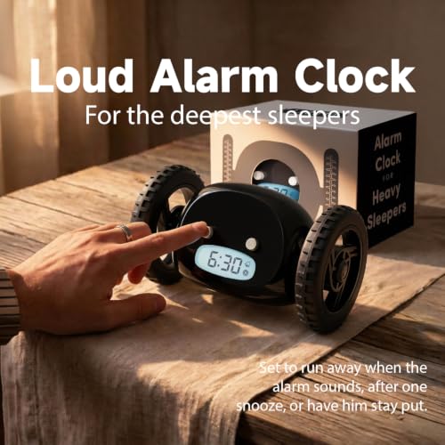 CLOCKY Runaway Digital Loud Rolling Alarm Clock for Heavy Sleeper Adults - image 5