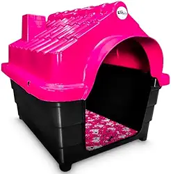Casinha Para Cachorro N5 Com Colchonete ROSA