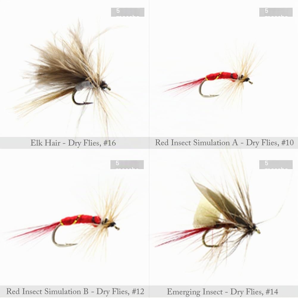 Croch 60/120 Pz Pesca Mosche Artificiali Esche Set con Custodia Impermeabile per Trota