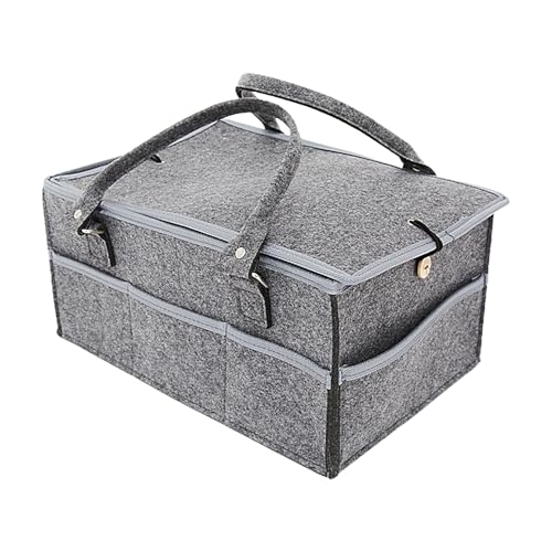Bolsa de pañales – Almacenamiento de fieltro para guardería, organizador portátil, separadores interiores plegables, función de asa de transporte resistente, función de compartimento extraíble