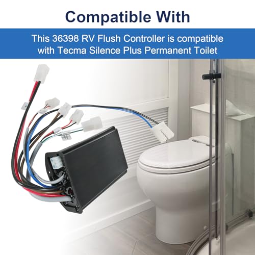 Image of 36398 RV Toilet Flush Controller Replacement for Thetford Tecma | Silence Plus Automatic Flush Controller