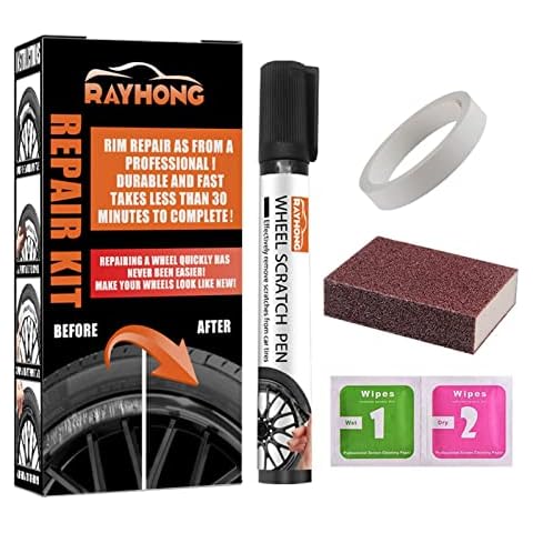 ORTUH Wheel Scratch Repair Kit, Rim Paint Universal Colors Wheel Repair Kit, Effective Alloy Wheel Repair Kit, Quick and Easy Fix for Auto Vehicle Car Cover