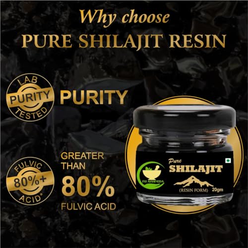 Image of Pure Ayurvedic Shilajit /shilajeet Resin (Semi Liquid) | Shudh Shilajit | Supports Strength, Stamina & Energy - 20Gm (Pack of 1)